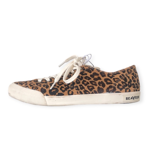 SeaVees Women's Monterey Mulholland Cowhide Leopard Print Sneaker 28400 Size 9 - Picture 3 of 8